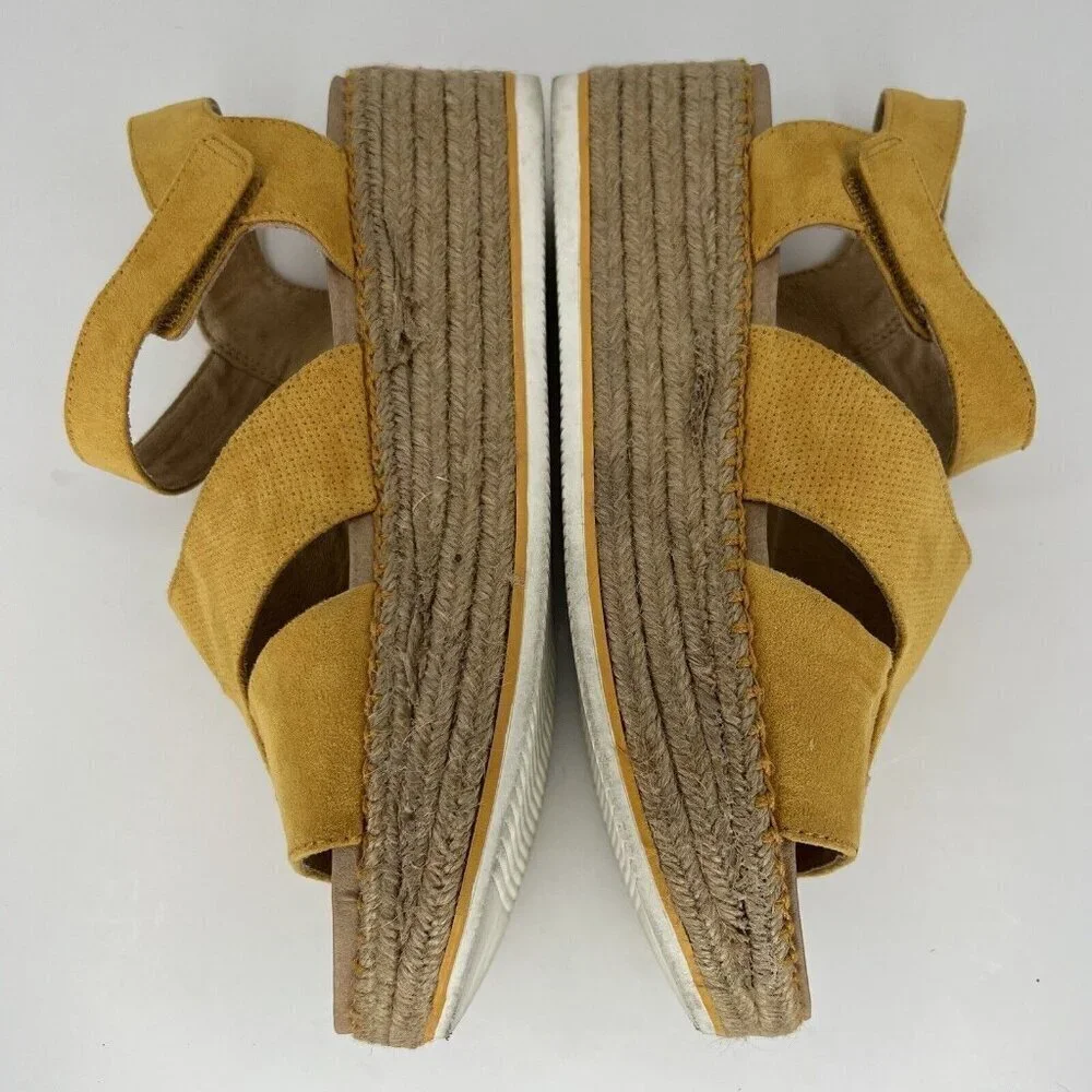 Dr. Scholl’s Canary Catch 22 Yellow Womens Size 10M Espadrille Platform Sandals